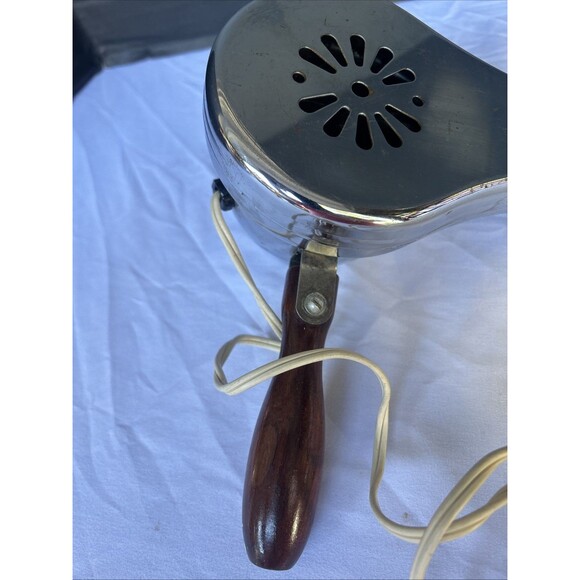 1950S SUPERIOR ELECTRIC PRODUCTS CHROME HAIR DRYER #823 W/STAND TESTED &WORKS - Picture 5 of 5
